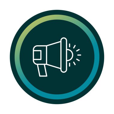 hoparlör, megafon simgesi. vektör çizim.  