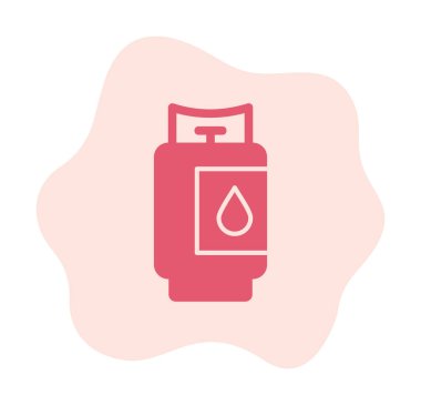 Gaz Silindiri ikon vektör illüstrasyonu  