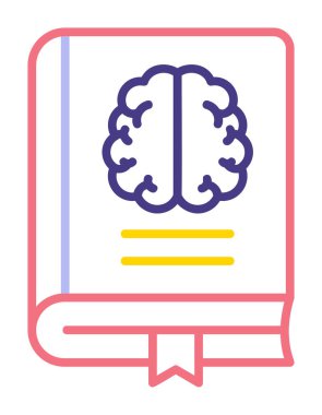 Nöroloji Kitabı web simgesi vektör illüstrasyonu