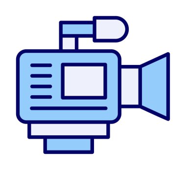 video kamera simgesi, vektör illüstrasyonu basit tasarım