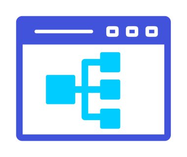 Çevrimiçi Akış Çizelgesi modern simgesinin vektör illüstrasyonu                  