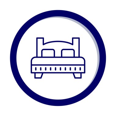 Yatak simgesinin vektör illüstrasyonu