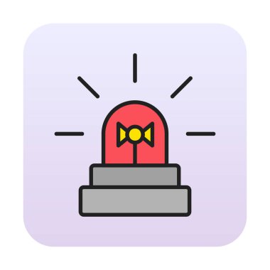 Siren simgesi, vektör çizimi 