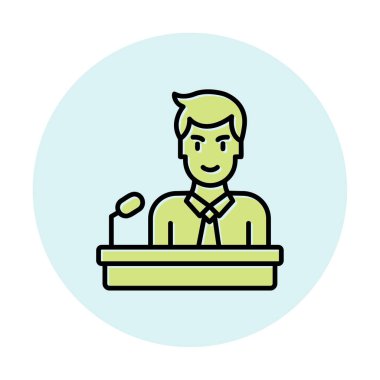 Konferans simgesi, vektör çizimi 