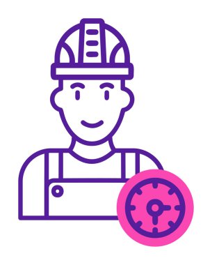 Çalışma Zamanı web simgesi vektör illüstrasyonu