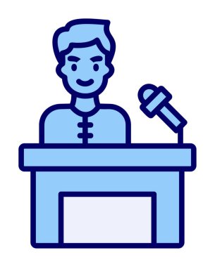 Basın Konferansı vektör illüstrasyonu