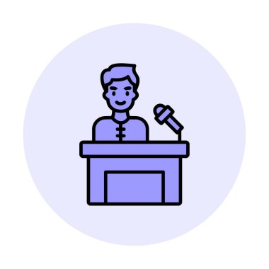 Basın Konferansı vektör illüstrasyonu