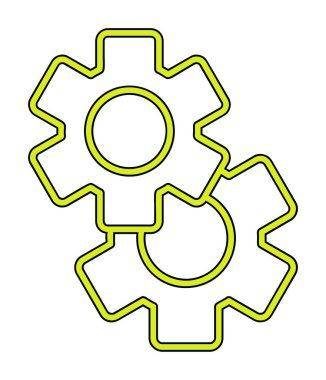 Gears'ı web simgesi, vektör çizim 