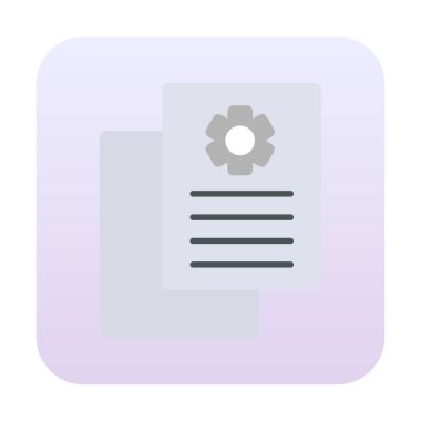 Çalışma Raporu. Web simgesi basit illüstrasyon