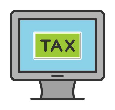 vergi ödeme ikonu vektör illüstrasyonu