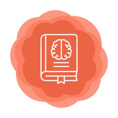 Nöroloji Kitabı web simgesi vektör illüstrasyonu