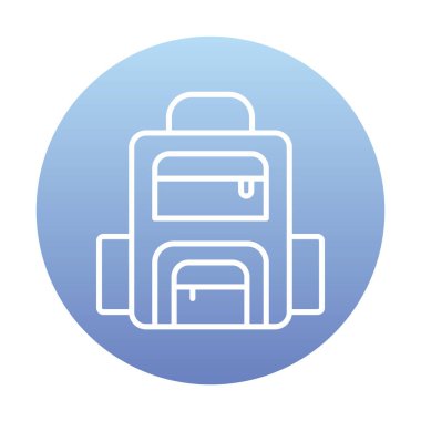 Sırt çantası ikon vektörü. Okul sırt çantası tabelası. izole edilmiş sınır sembolü çizimi