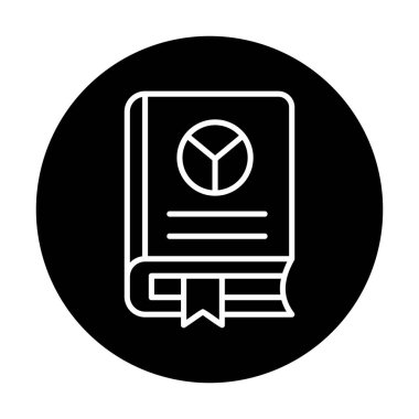 Yer imli kitap. Web simgesi basit illüstrasyon