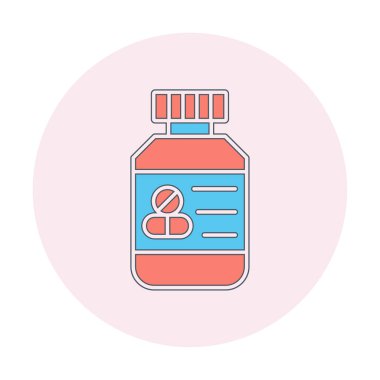 Hapları şişe simge vektör çizim   