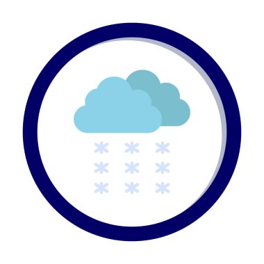 Basit kar yağışı simgesi, vektör çizimi