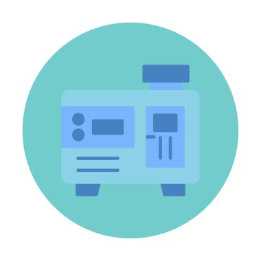 Elektrik jeneratörü çizgi simgesi biçimi, vektör illüstrasyon tasarımı