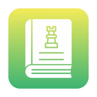 Satranç taşı simgesi, vektör illüstrasyonlu kitap