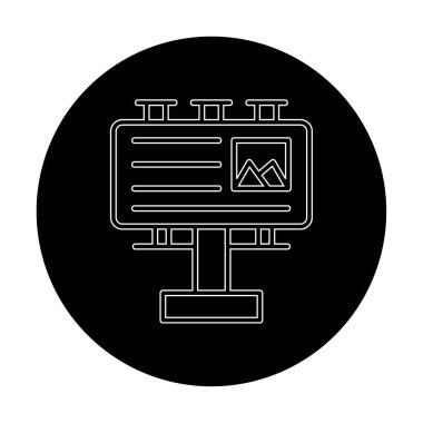 Billboard simgesinin vektör illüstrasyonu 