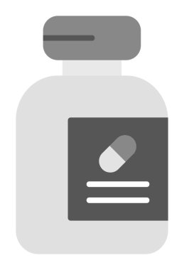 ilaç şişesi simgesi, vektör illüstrasyonu