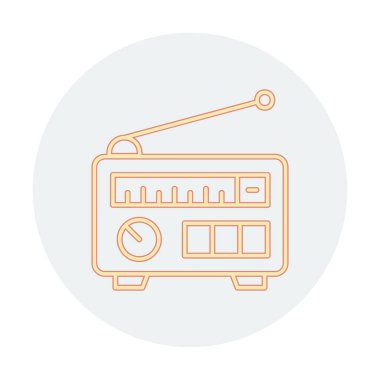 radyo simgesi web basit illüstrasyon