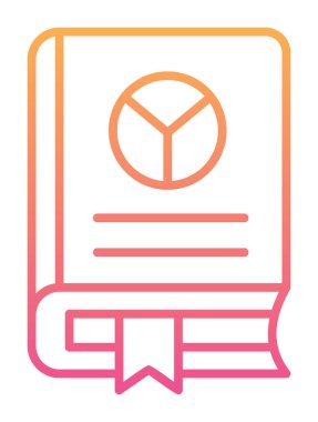 Yer imli kitap. Web simgesi basit illüstrasyon