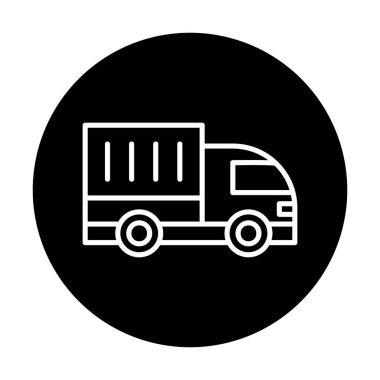 kamyon simgesi, vektör illüstrasyonu