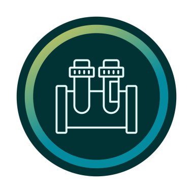 Modern eğitim ikonunun vektör çizimi. Test Tüpleri                                   