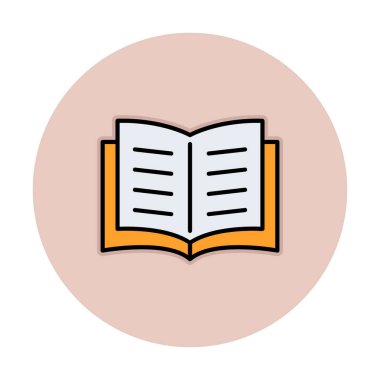 Basit Açık Kitap Web simgesi illüstrasyonu