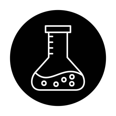 Matara ikonu. Laboratuvar ekipmanları. vektör illüstrasyonu.                     