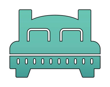 Yatak simgesinin vektör illüstrasyonu