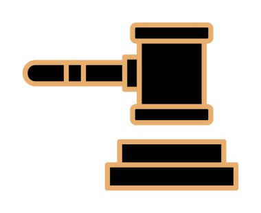 Yargıç Tokmak ikonu. vektör çizimi tasarımı