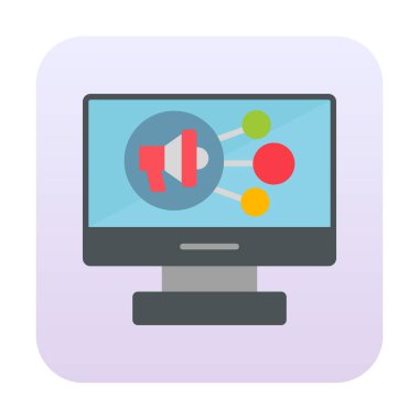 vektör Sosyal Ortam simgesi illüstrasyonu                