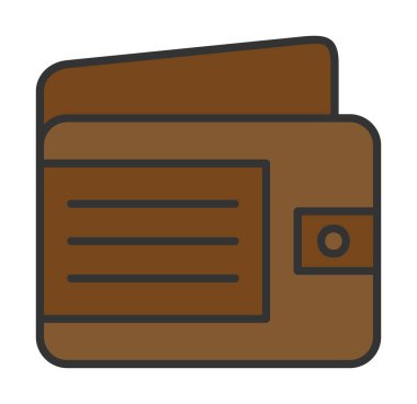 Cüzdan web simgesi, vektör illüstrasyon tasarımı