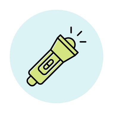 el feneri düz simge vektör çizim  