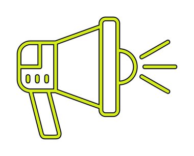 hoparlör, megafon simgesi. vektör çizim.  