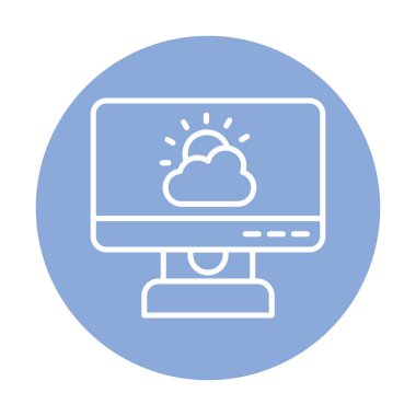 Hava Durumu Haber simgesi, vektör illüstrasyonu 