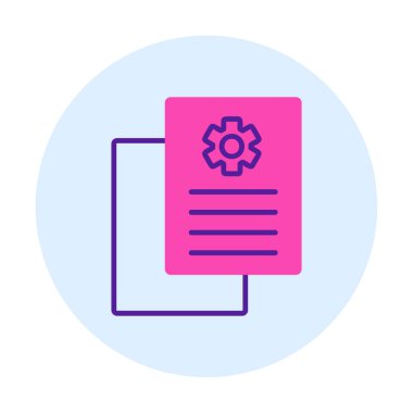 Çalışma Raporu. Web simgesi basit illüstrasyon