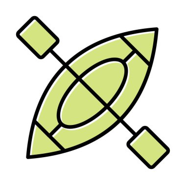 Kayak vektör illüstrasyonu, simge ögesi arkaplanı                    