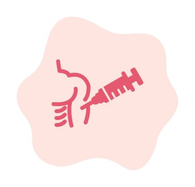 Aşılama web simgesi, vektör illüstrasyonu