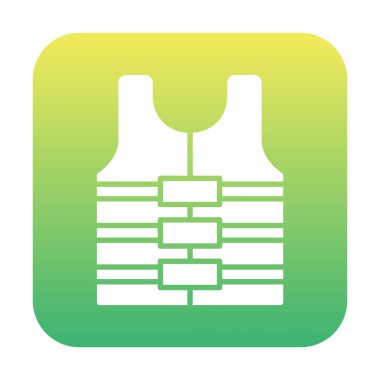 Can yeleği simge vektör çizim