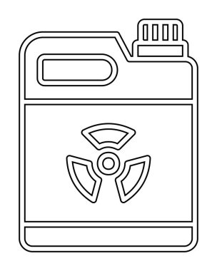 zehirli atık kutusu simgesi moda tasarım tarzında