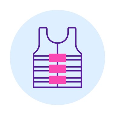 Can yeleği simge vektör çizim