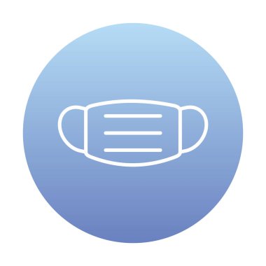 Tıbbi veya Cerrahi Yüz Maskesi. Virüs Koruma. Solunum maskesi takıyorum. Sağlık ve Coperid 19 Önleme Konsepti. Vektör İllüstrasyonu