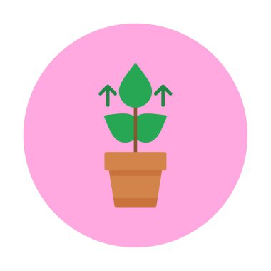 Bitki büyüme ikonu vektör illüstrasyonu