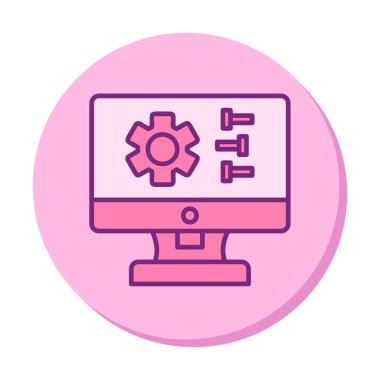 Ayarları web simgesi, vektör çizim              