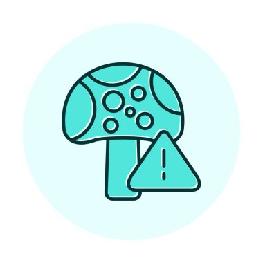 Mantar. Web simgesi basit illüstrasyon