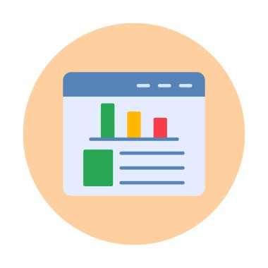 İstatistik simgesinin web vektör çizimi           