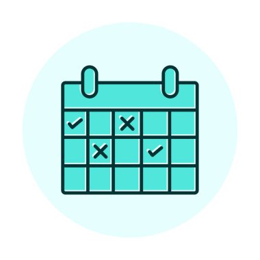 Takvim simgesi, vektör çizimi