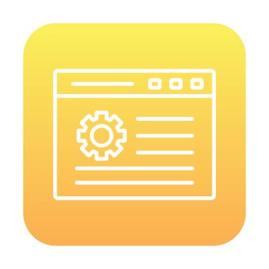 Ağ ayarı. Web simgesi basit illüstrasyon 