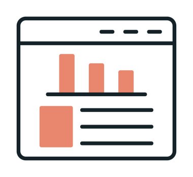 İstatistik simgesinin web vektör çizimi           